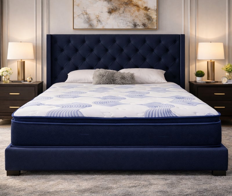 Rexal Home Supreme Executive 30 cm Pocket Spring Pillow Top Mattress with Gel Memory Foam, Pressure Relief & Durable Comfort – Queen 160×200 cm - Image 1